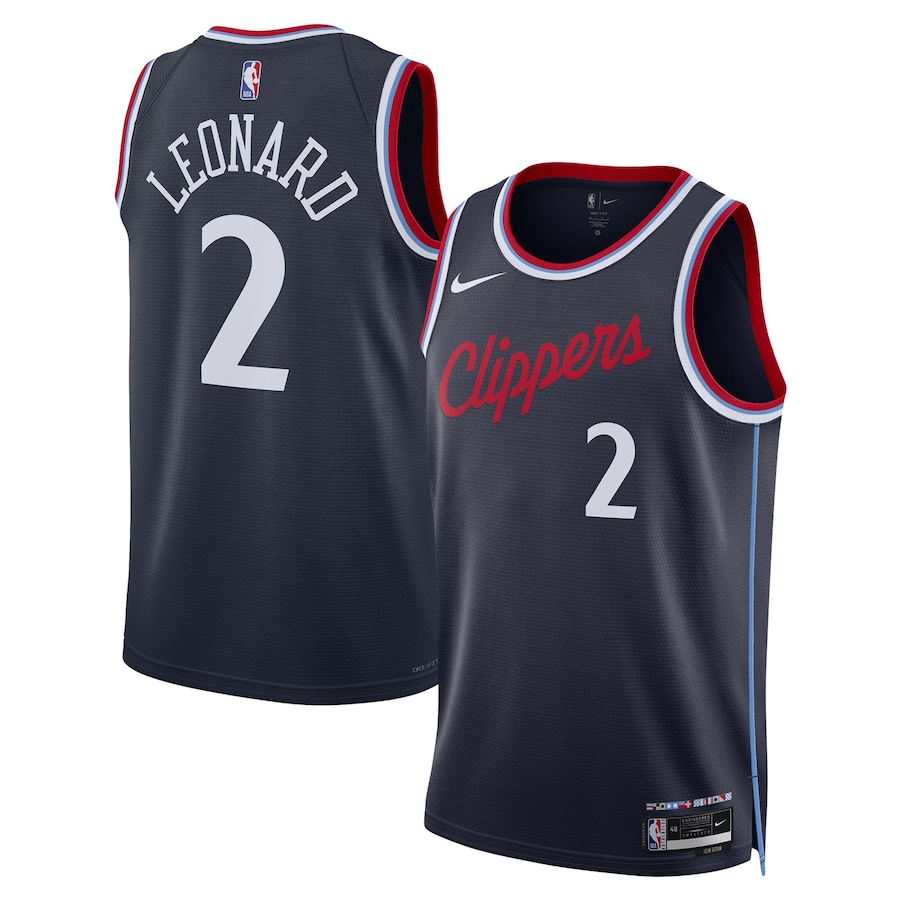 Men Los Angeles Clippers #2 Kawhi Leonard Nike Navy 2024-25 Swingman NBA Jersey